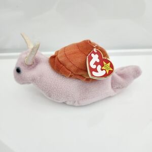 TY Beanie Baby Snail Plush